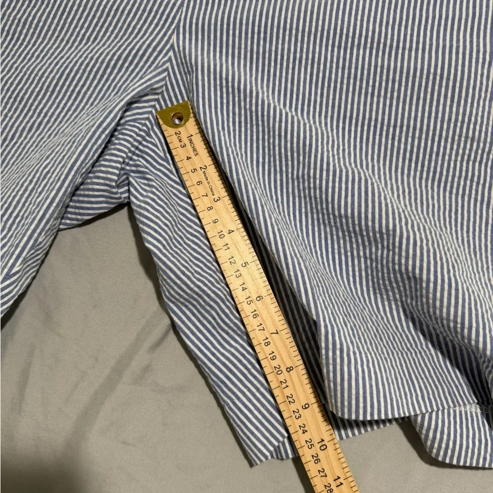 POLO‎ Ralph Lauren blue white striped flat front shorts, men's 40